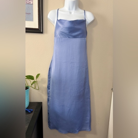 WeWoreWhat Women's Cowl Midi Dress Slate Blue Size 2 NWT - Picture 8 of 16